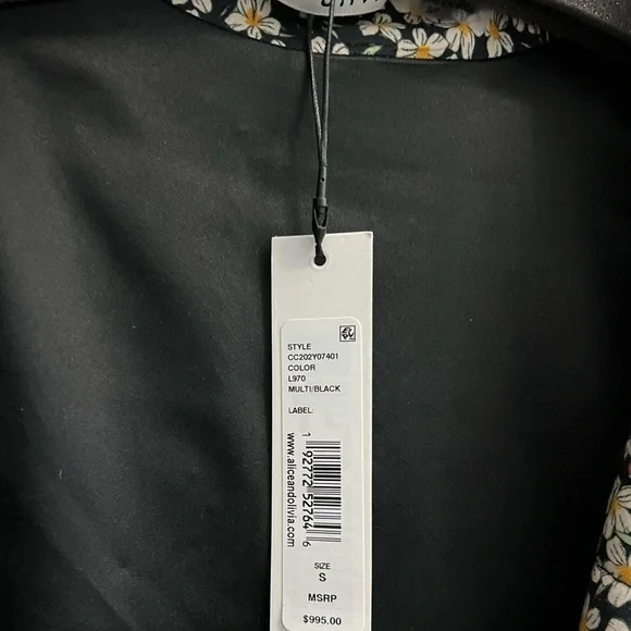 Alice + Olivia Moya Quilted Patchwork Coat